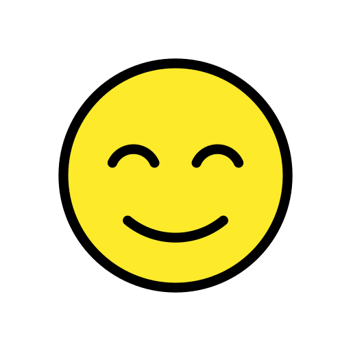 Openmoji smiling face with smiling eyes emoji image