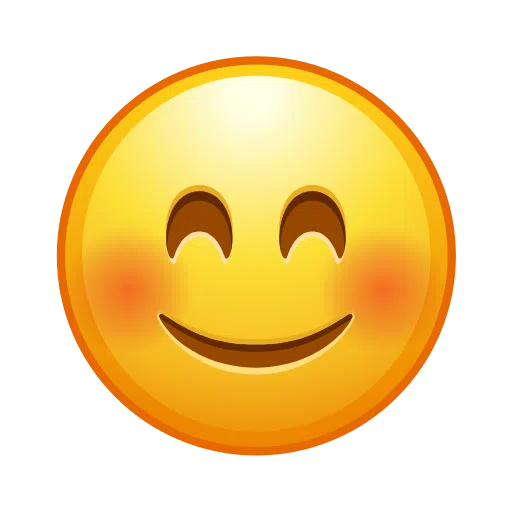 Telegram smiling face with smiling eyes emoji image