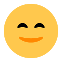 Toss smiling face with smiling eyes emoji image