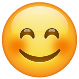 Whatsapp smiling face with smiling eyes emoji image