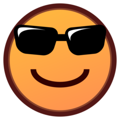 Emojidex smiling face with sunglasses emoji image