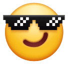 Huawei smiling face with sunglasses emoji image