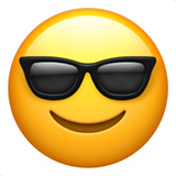 IOS/Apple smiling face with sunglasses emoji image