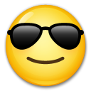 LG smiling face with sunglasses emoji image