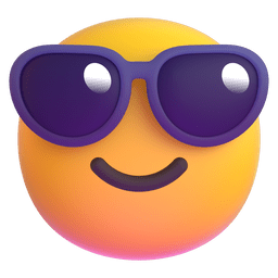Microsoft Teams smiling face with sunglasses emoji image