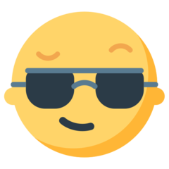 Mozilla smiling face with sunglasses emoji image