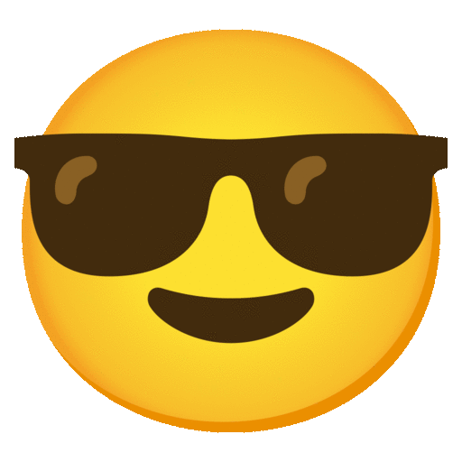 Noto Emoji Animation smiling face with sunglasses emoji image