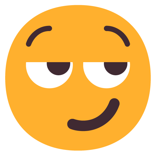 Microsoft smirking face emoji image