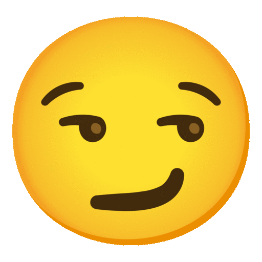 Noto Emoji Animation smirking face emoji image