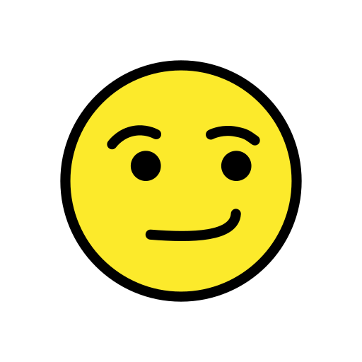 Openmoji smirking face emoji image