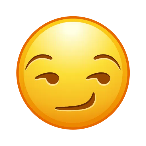 Telegram smirking face emoji image