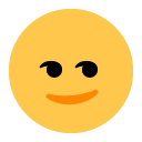 Toss smirking face emoji image