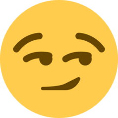 Twitter smirking face emoji image