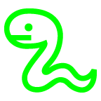 au by KDDI snake emoji image