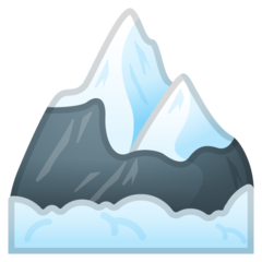 Google snow capped mountain emoji image