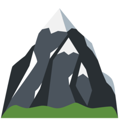 Twitter snow capped mountain emoji image
