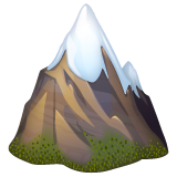 Whatsapp snow capped mountain emoji image