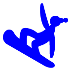 au by KDDI snowboarder emoji image