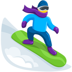 Facebook Messenger snowboarder emoji image