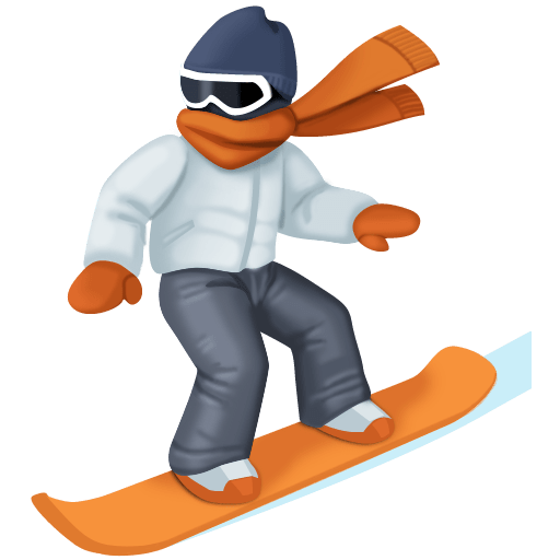 Facebook snowboarder emoji image