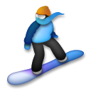 LG snowboarder emoji image