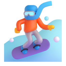Microsoft Teams snowboarder emoji image