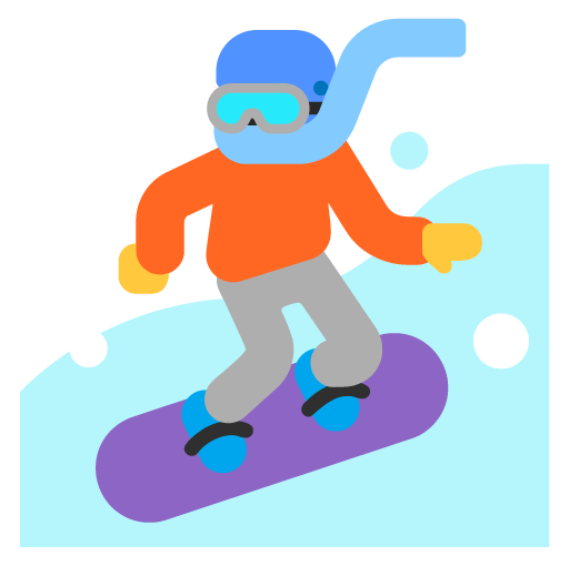 Microsoft snowboarder emoji image