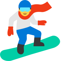 Skype snowboarder emoji image