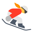 Toss snowboarder emoji image