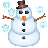 Whatsapp snowman emoji image