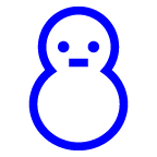 au by KDDI snowman without snow emoji image