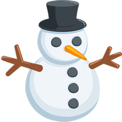Facebook Messenger snowman without snow emoji image