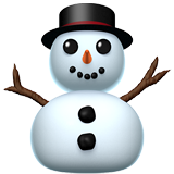 IOS/Apple snowman without snow emoji image