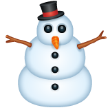 Whatsapp snowman without snow emoji image