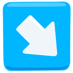Facebook Messenger south east arrow emoji image
