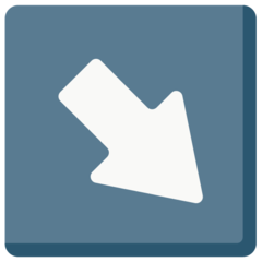 Mozilla south east arrow emoji image