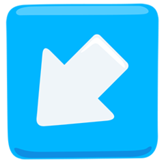 Facebook Messenger south west arrow emoji image