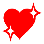 au by KDDI sparkling heart emoji image