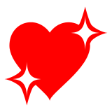 Docomo sparkling heart emoji image