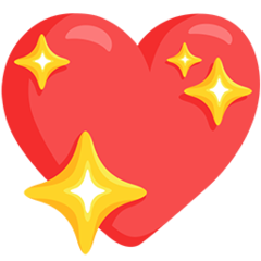 Facebook Messenger sparkling heart emoji image