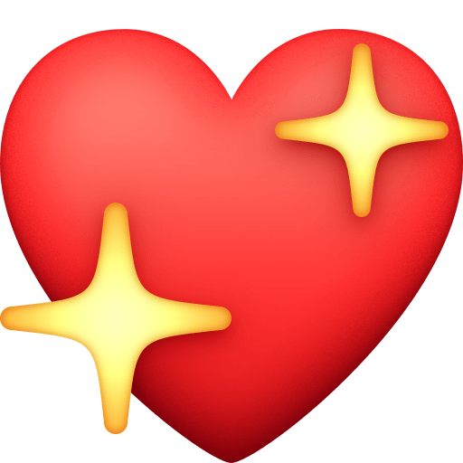 Facebook sparkling heart emoji image