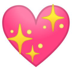 Google sparkling heart emoji image