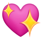 Huawei sparkling heart emoji image