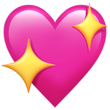 IOS/Apple sparkling heart emoji image