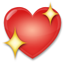 LG sparkling heart emoji image
