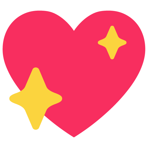 Microsoft sparkling heart emoji image