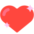 Mozilla sparkling heart emoji image