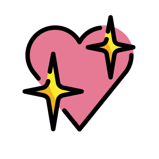 Openmoji sparkling heart emoji image