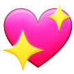 Samsung sparkling heart emoji image
