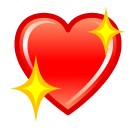 SoftBank sparkling heart emoji image